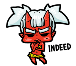 Japanese Red Demon girl sticker #644917