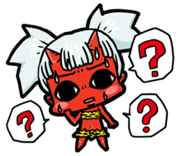 Japanese Red Demon girl sticker #644925
