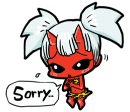 Japanese Red Demon girl sticker #644927