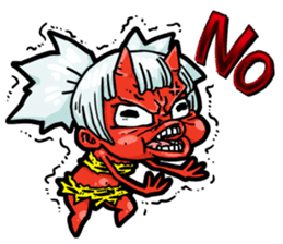 Japanese Red Demon girl sticker #644929
