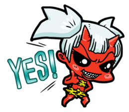 Japanese Red Demon girl sticker #644930
