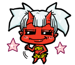 Japanese Red Demon girl sticker #644933