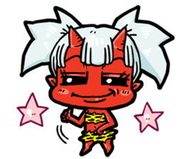 Japanese Red Demon girl sticker #644933