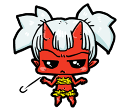Japanese Red Demon girl sticker #644935