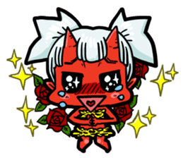 Japanese Red Demon girl sticker #644938