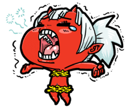 Japanese Red Demon girl sticker #644940