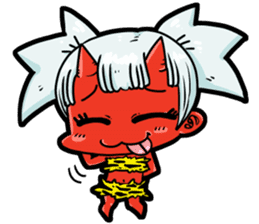 Japanese Red Demon girl sticker #644942