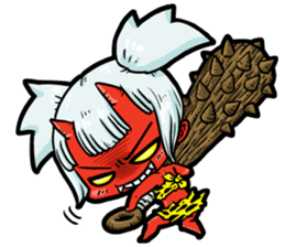 Japanese Red Demon girl sticker #644943