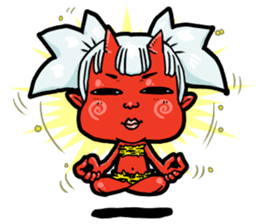 Japanese Red Demon girl sticker #644945