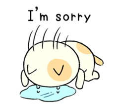 The cat is embarrassing face (English) sticker #646710