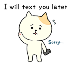 The cat is embarrassing face (English) sticker #646714