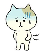 The cat is embarrassing face (English) sticker #646723