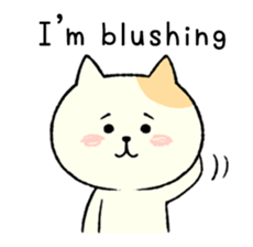The cat is embarrassing face (English) sticker #646725