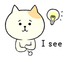 The cat is embarrassing face (English) sticker #646742