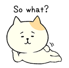 The cat is embarrassing face (English) sticker #646743