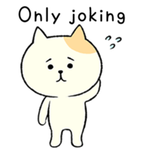 The cat is embarrassing face (English) sticker #646744