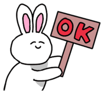 Acchan of rabbit Japanese version sticker #649274