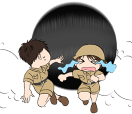 "Eri & Yu"s adventure Day sticker #650460