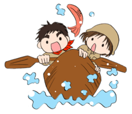 "Eri & Yu"s adventure Day sticker #650465