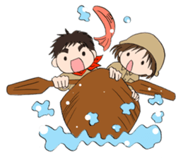 "Eri & Yu"s adventure Day sticker #650465