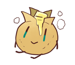 Popular character potato butter in Japan sticker #651231
