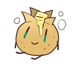 Popular character potato butter in Japan sticker #651231