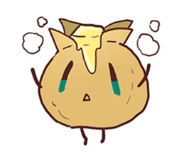 Popular character potato butter in Japan sticker #651246