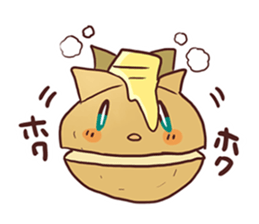 Popular character potato butter in Japan sticker #651249