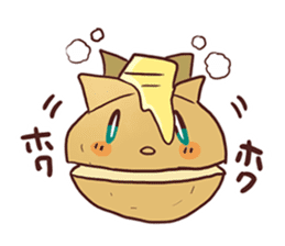Popular character potato butter in Japan sticker #651249