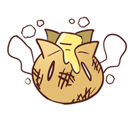 Popular character potato butter in Japan sticker #651250