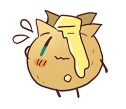 Popular character potato butter in Japan sticker #651252