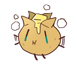 Popular character potato butter in Japan sticker #651254