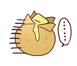 Popular character potato butter in Japan sticker #651260