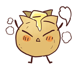 Popular character potato butter in Japan sticker #651264