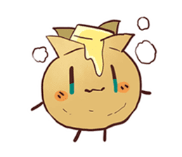 Popular character potato butter in Japan sticker #651265