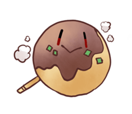 Popular food of Japanese takoyaki sticker #652026