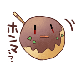 Popular food of Japanese takoyaki sticker #652027