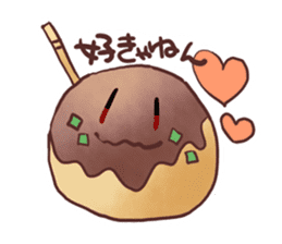 Popular food of Japanese takoyaki sticker #652031