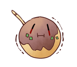 Popular food of Japanese takoyaki sticker #652033
