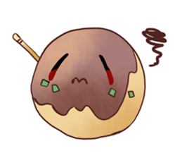 Popular food of Japanese takoyaki sticker #652035