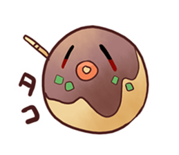 Popular food of Japanese takoyaki sticker #652044