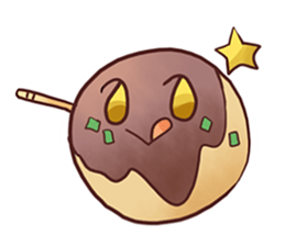 Popular food of Japanese takoyaki sticker #652046
