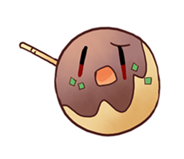 Popular food of Japanese takoyaki sticker #652047