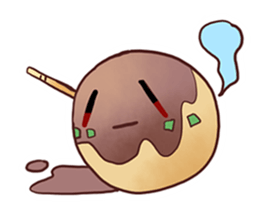 Popular food of Japanese takoyaki sticker #652052