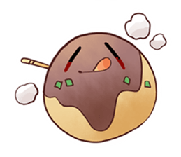 Popular food of Japanese takoyaki sticker #652054