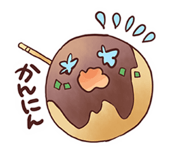 Popular food of Japanese takoyaki sticker #652059