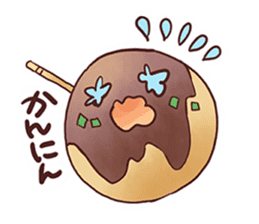 Popular food of Japanese takoyaki sticker #652059