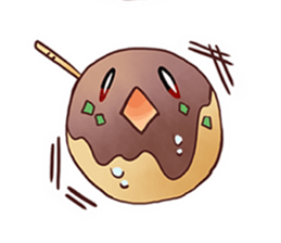 Popular food of Japanese takoyaki sticker #652061