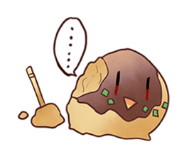 Popular food of Japanese takoyaki sticker #652063