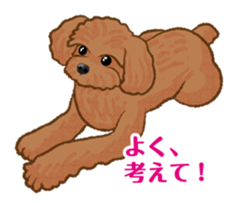 Toy poodles will heal(Japanese) sticker #652450